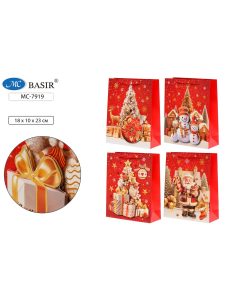 Пакет подарочный 18х10х23см Новый год