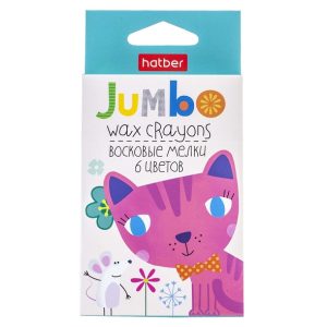 Восковые мелки 6цв JUMBO Котенок