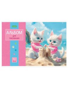 Альбом для рисования 12л Пушистые мордочки
