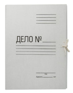 Папка на завязках ДЕЛО Silwerhof картон 0.6мм 320г, м2 белый