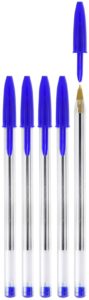Ручка шариковая 0,7 LITE Синяя прозрачный корпус