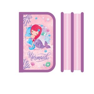 Пенал 2 отделения большой с откидной планкой 190/120 РИСОВАННАЯ РУСАЛКА