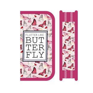 Пенал 2 отделения большой 190/105 VIOLET BUTTERFLY