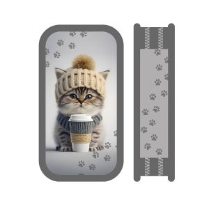 Пенал 2 отделения большой 190/105 КОТЕНОК В ШАПКЕ