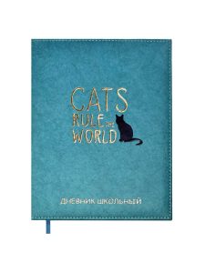 Дневник 1-11 48л ПОР Кот (бирюзовый)