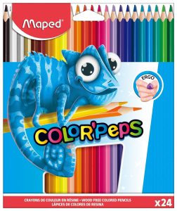 Карандаши 24цв MAPED PULSE пластиковые, трехгранные