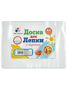 Доска для лепки А4 Белая с бортиком и стеками