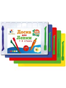 Доска для лепки А4 Пастель микс, 2 стека+отделения для пластилина