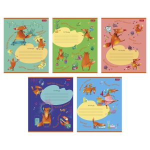 Тетрадь 18л линия Fox Rules 10шт/ 5 дизайнов