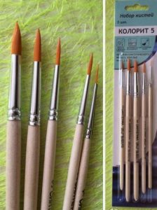 Набор кистей 5шт «Колорит-5» пакет