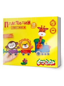 Пластилин 12цв Каляка-Маляка, 240 г со стеком