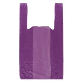 Пакет полиэтиленовый «майка» 28+14х50см Фиолетовый