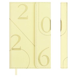 Еженедельник датированный 2026 95х155мм 64л Бьянчини ЖЁЛТЫЙ