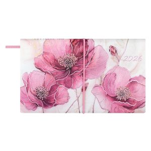 Еженедельник датированный 2026 175х105мм 64л РОЗОВЫЕ МАКИ